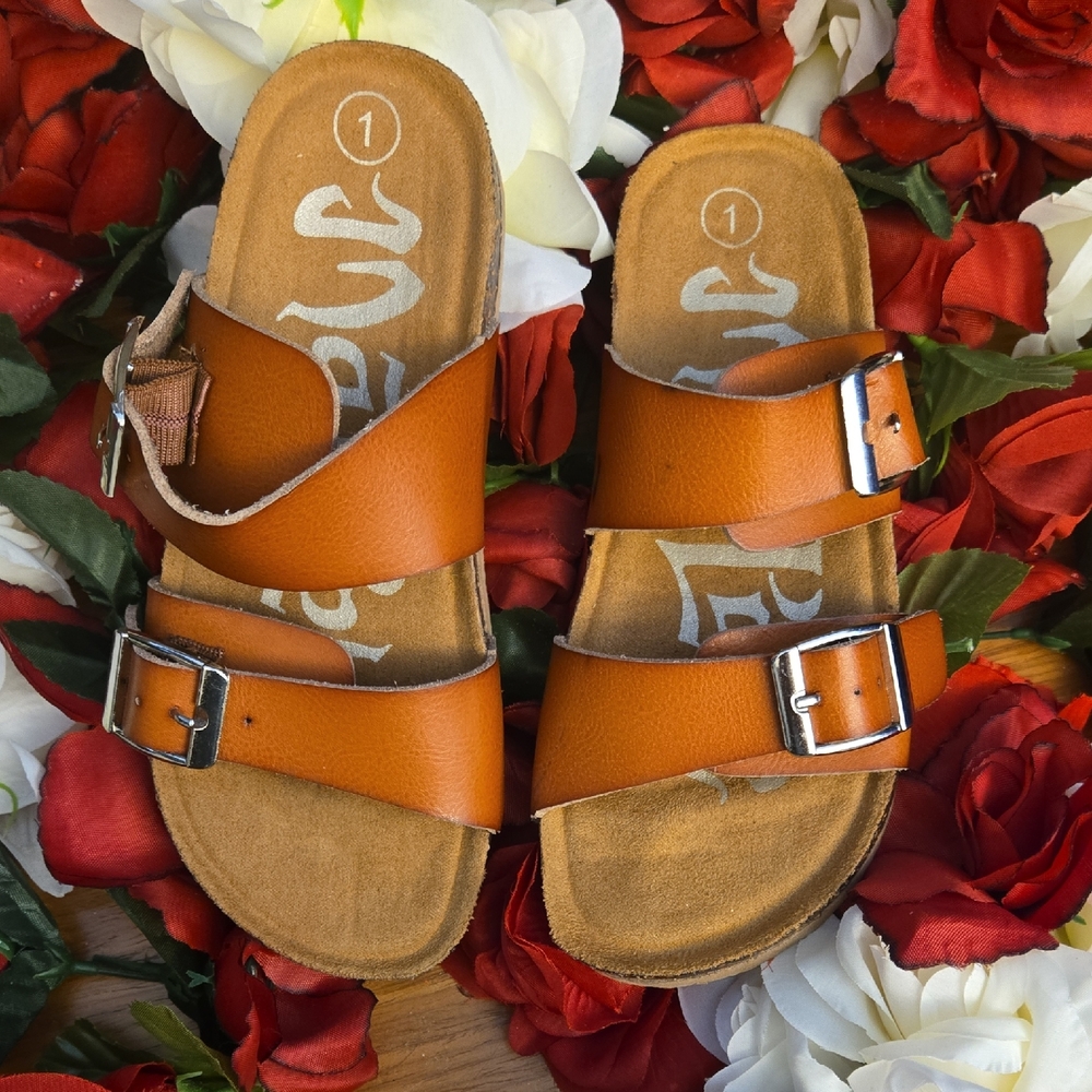 Blowfish‎ Malibu Kids Faux Leather Buckle Sandals – Size 1